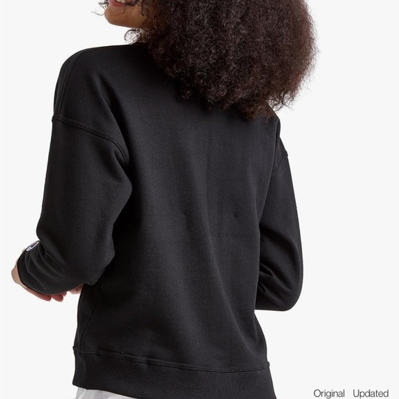 Champion women’s sweatshirt black crew neck powerblend Small NWT - Picture 3 of 5